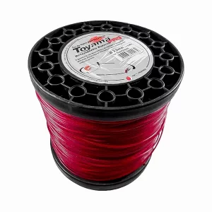 Nylon En Bobina 5 LB Cuadrado ROJO 2,40 mm 398m